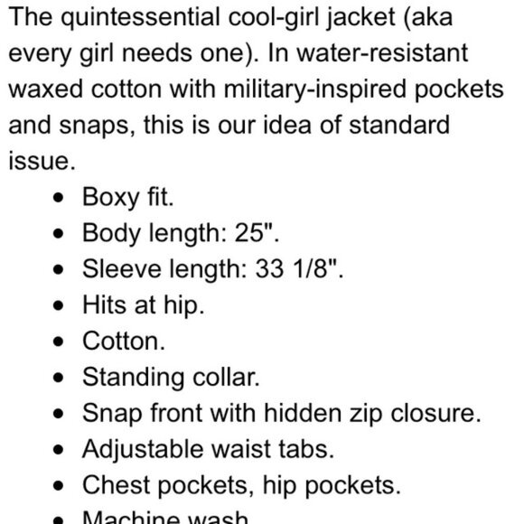 J. Crew Downtown Field Waxed Jacket Black - Picture 6 of 10